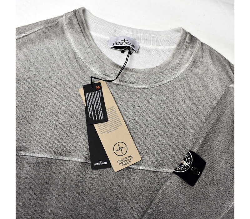 Stone Island grey closed loop project crew neck sweatshirt XXXL