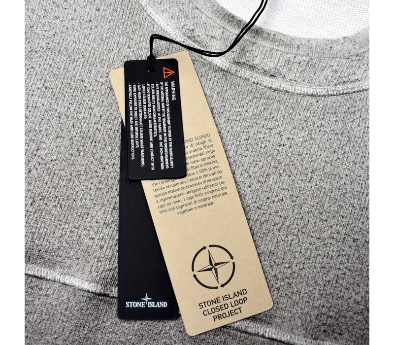 Stone Island grey closed loop project crew neck sweatshirt XXXL