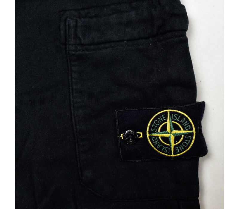 Stone Island black cotton fleece sweat pants L