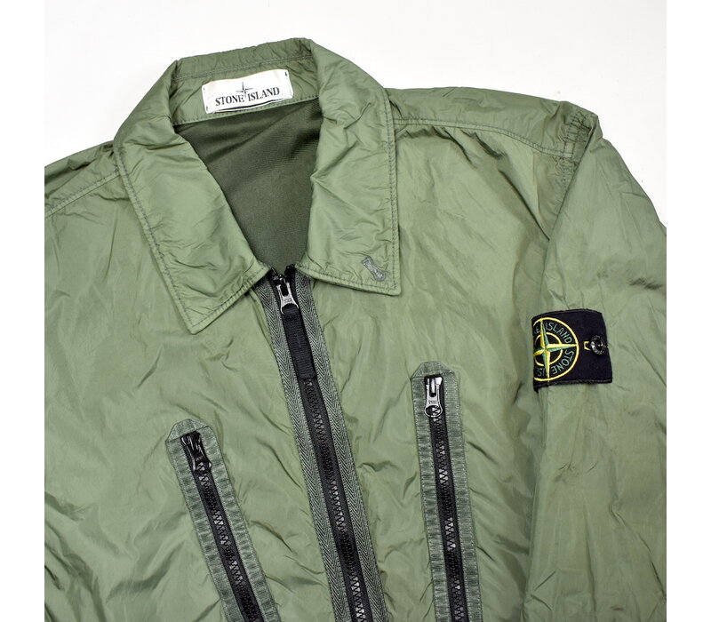 Stone Island green gd crinkle reps ny overshirt jacket L