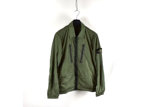 Stone Island Stone Island green gd crinkle reps ny overshirt jacket L