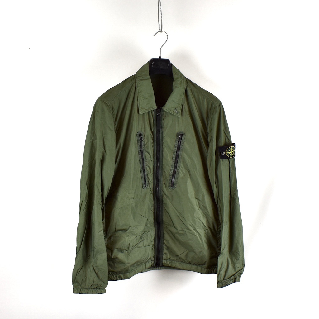 ジャケット・アウター STONE  NY HOODED OVERSHIRT Vintage Stone island XLARGE Denim overshirt Hoodie Buttoned