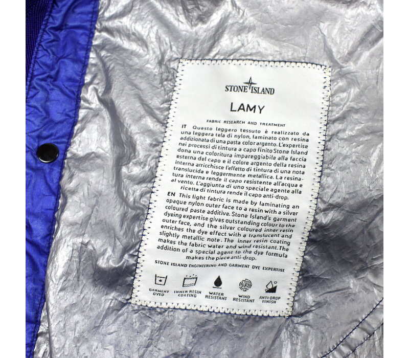 Stone Island blue lightweight lamy hooded parka M