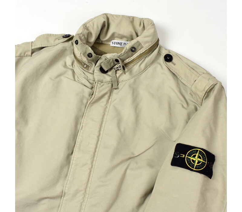 Stone Island beige david microfiber trench coat L