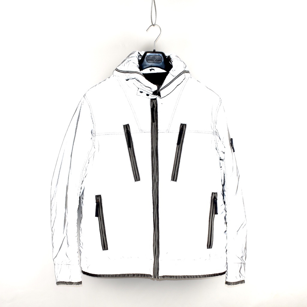 Stone Island Stone Island silver grey liquid reflective jacket XL