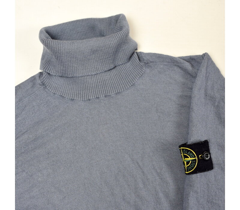 Stone Island blue light wool turtleneck knit XXL