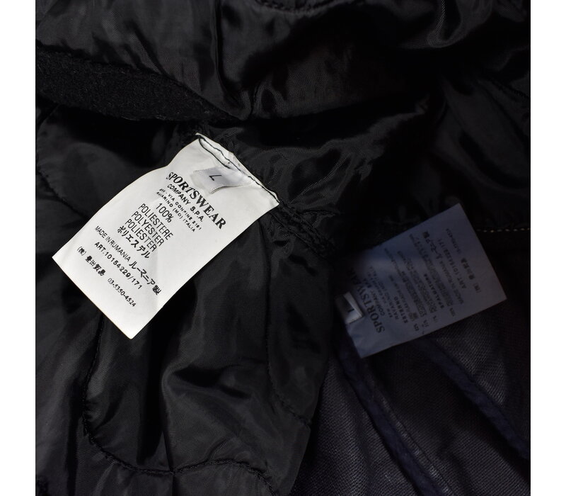Stone Island black linoflax shoulder badge detachable liner field jacket L