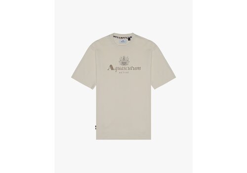 Aquascutum Aquascutum Active big logo t-shirt Old White
