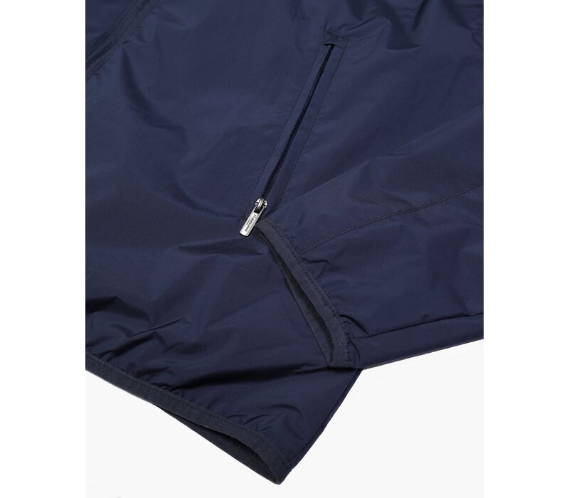 Aquascutum hooded reversible club check sailor jacket Navy
