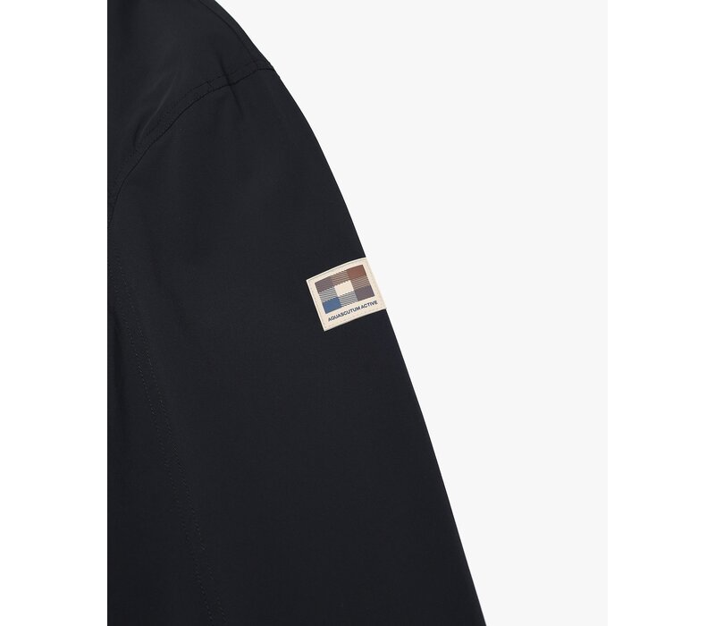 Aquascutum hooded stretch windbreaker jacket Black