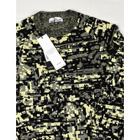 Stone Island twisted pixel camo crew neck knit XL