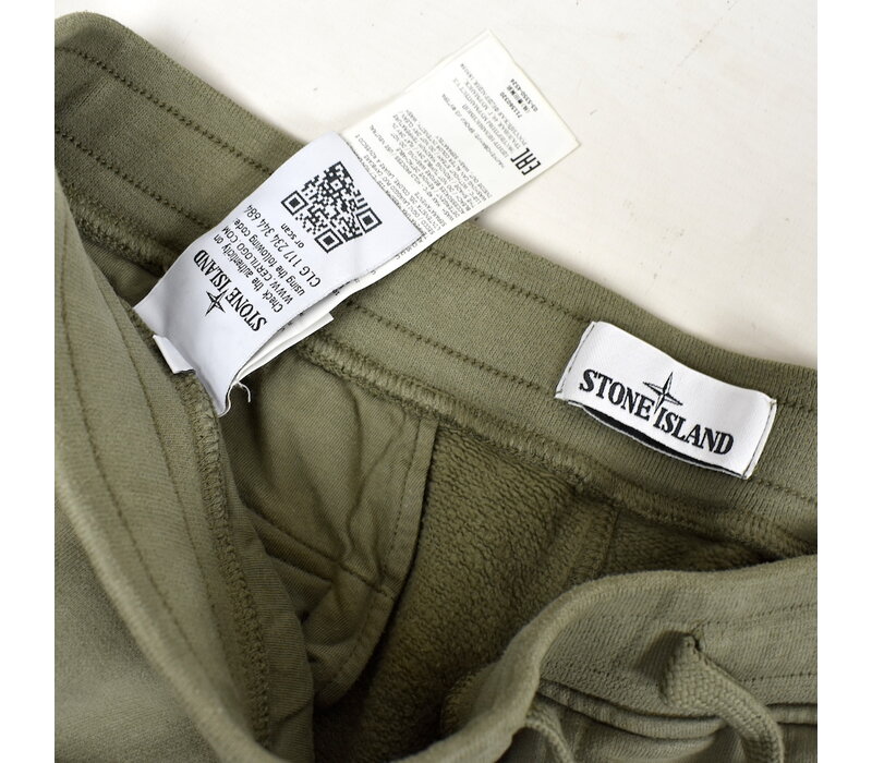 Stone Island green cotton fleece sweat pants XL