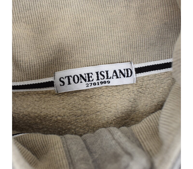 Stone Island grey cotton fleece buttoned cardigan XXL