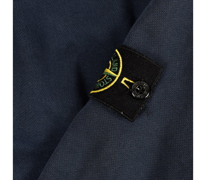 Stone Island navy cotton fleece buttoned cardigan L