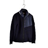 Stone Island Stone Island navy black distressed pattern full zip wool knit L