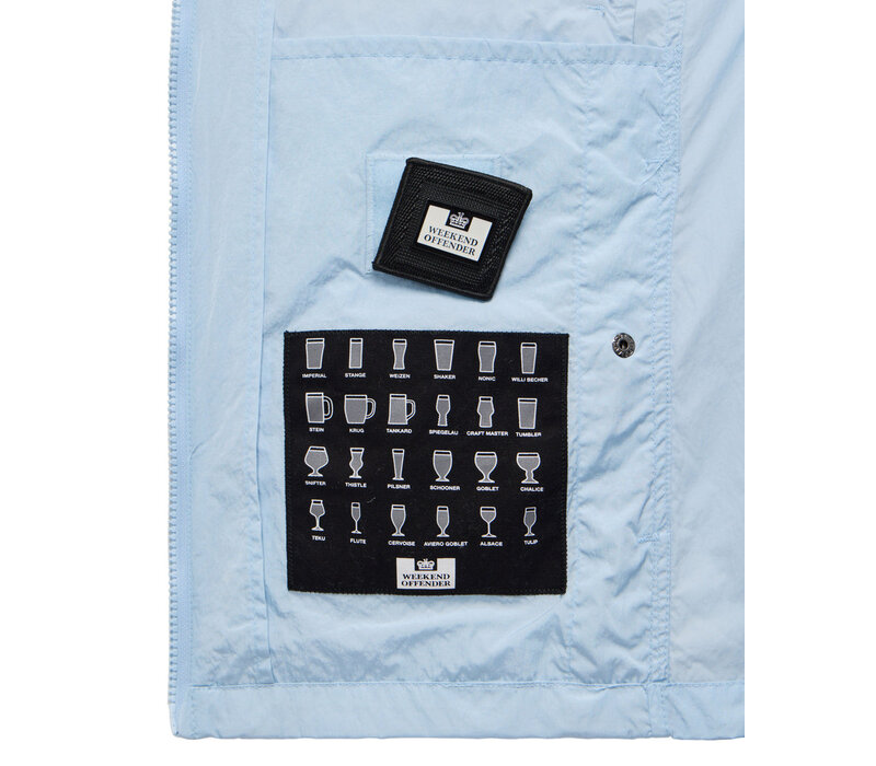 Weekend Offender Vinnie overshirt jacket Ocean Wave Blue