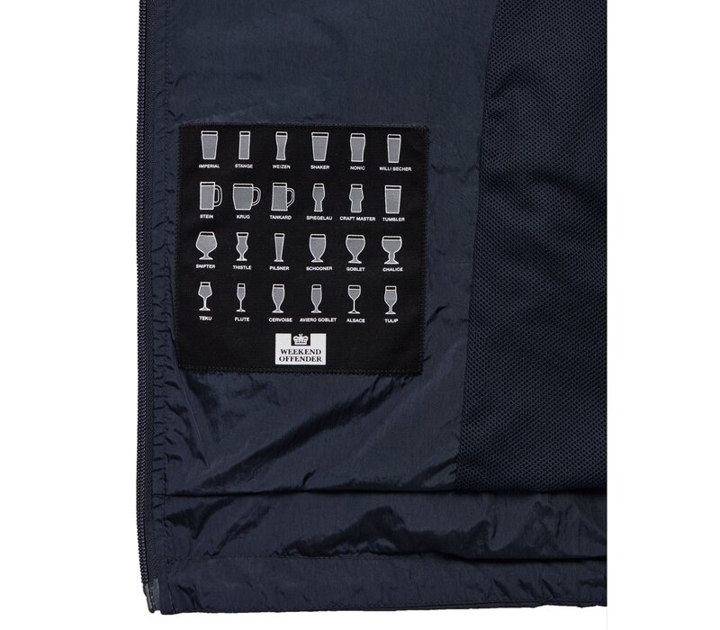 Weekend Offender Technician face mask hooded jacket Navy