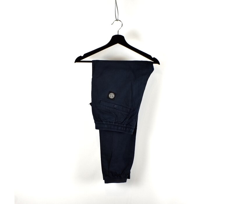 Stone Island navy lyocell cotton nylon re-t patch program pants 31