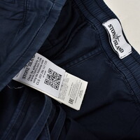 Stone Island navy lyocell cotton nylon re-t patch program pants 31