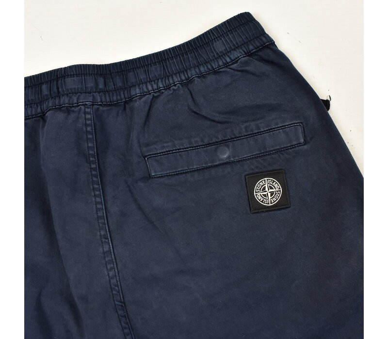Stone Island navy lyocell cotton nylon re-t patch program pants 31