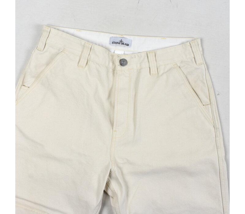 Stone Island beige cotton canvas marina range cargo pants 32