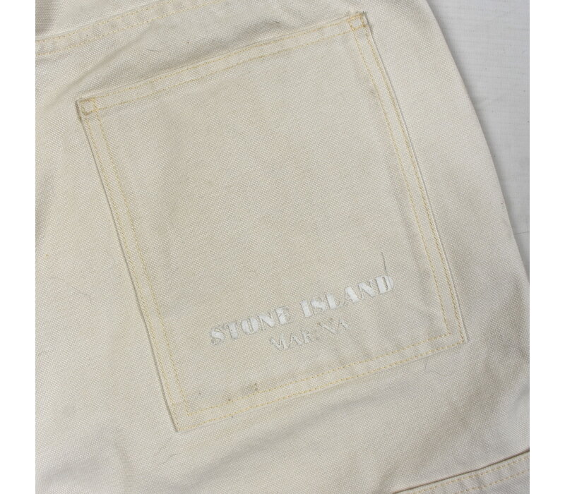Stone Island beige cotton canvas marina range cargo pants 32