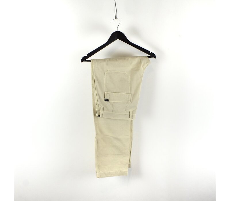 Stone Island beige cotton canvas straight leg pants 36