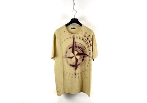 Stone Island Stone Island beige graphic four print t-shirt XXL