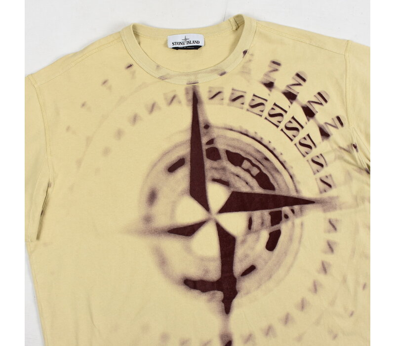 Stone Island beige graphic four print t-shirt XXL