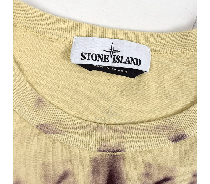 Stone Island beige graphic four print t-shirt XXL