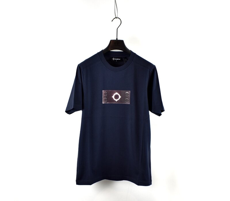 MA.STRUM trompe l'oeil badge print tee Ink Navy