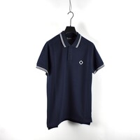 MA.STRUM SS double tipped pique polo Ink Navy