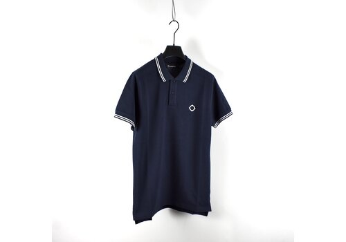 MA.STRUM MA.STRUM SS double tipped pique polo Ink Navy