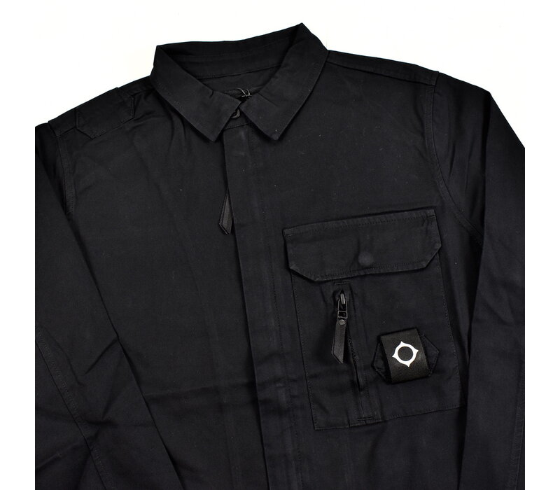 MA.STRUM cadet overshirt jacket Jet Black