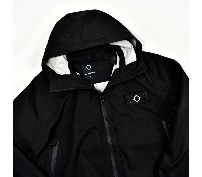 MA.STRUM infantry hooded softshell jacket Jet Black