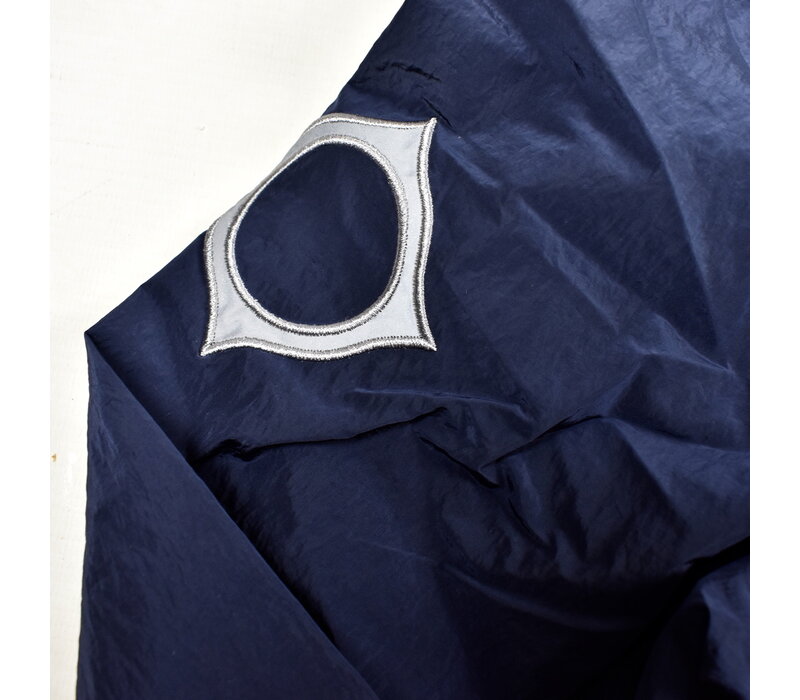 MA.STRUM nylon seersucker hooded bomber jacket Ink Navy