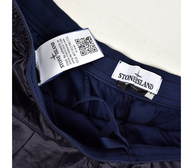 Stone Island navy micro ripstop nylon shorts 36