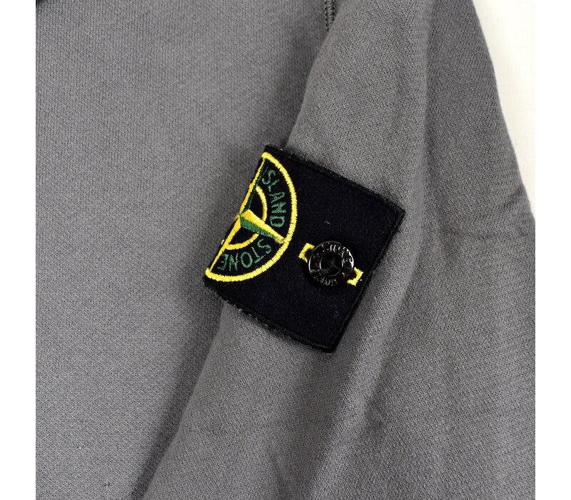 Stone Island grey quarter neck fleece sweatshirt L