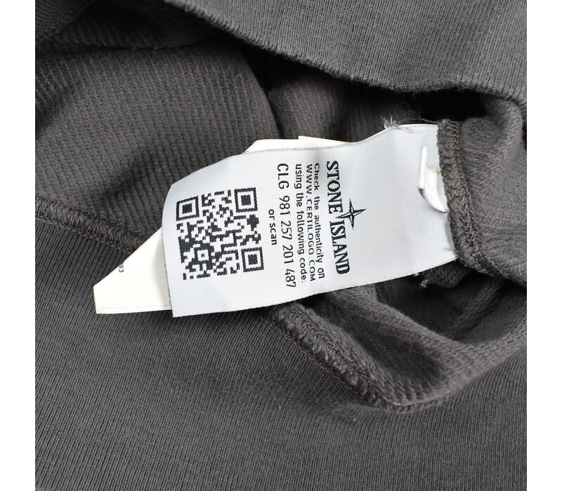 Stone Island grey quarter neck fleece sweatshirt L