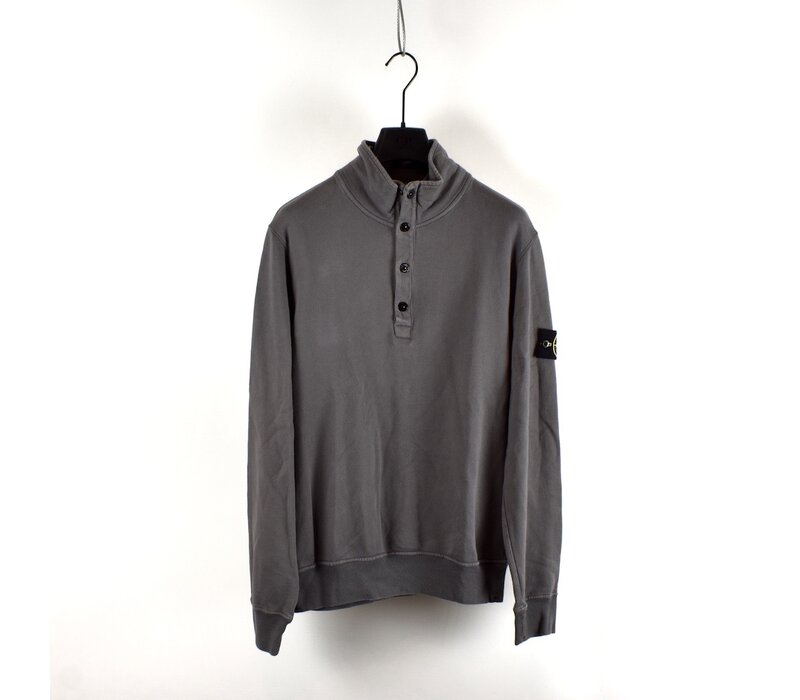 Stone Island grey quarter neck fleece sweatshirt L