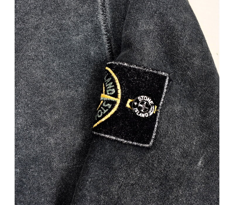 Stone Island black frost colour corrosion treatment cardigan M