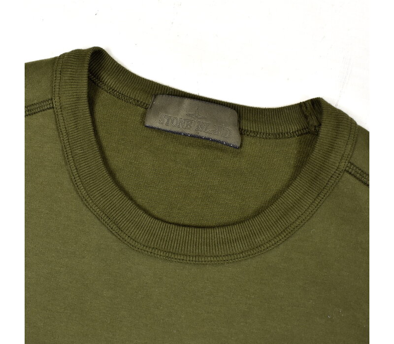 Stone Island green ghost piece crew neck sweat M