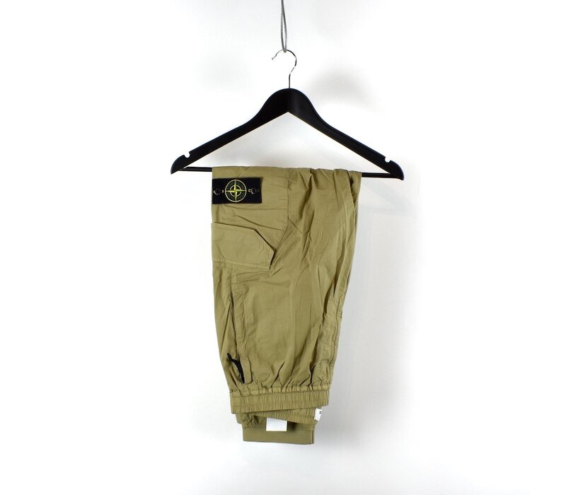 Stone Island beige cotton re-t cargo trousers 33