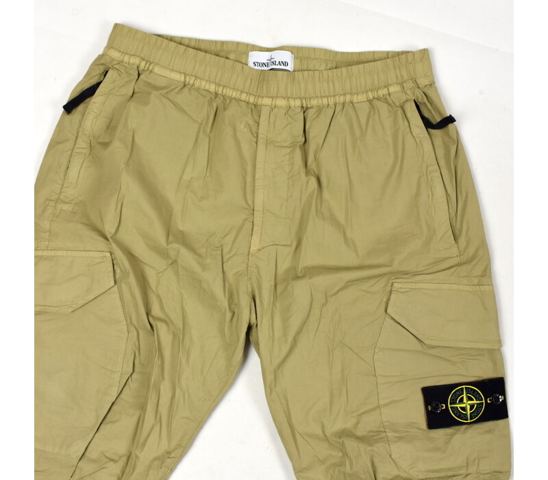 Stone Island beige cotton re-t cargo trousers 33