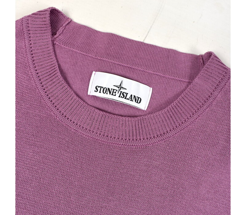 Stone Island pink fine cotton crew neck knit M