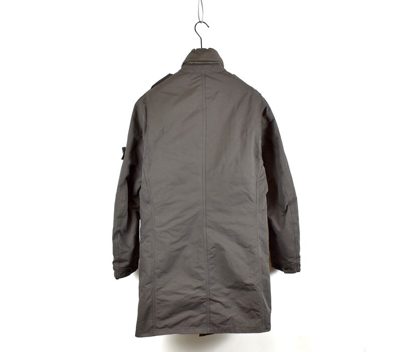 Stone Island brown david microfiber trench coat L