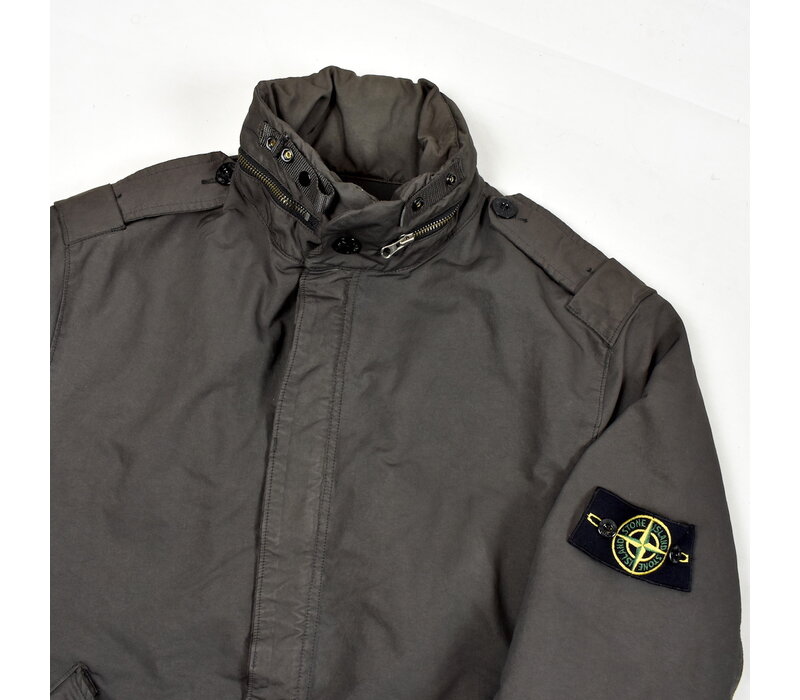 Stone Island brown david microfiber trench coat L