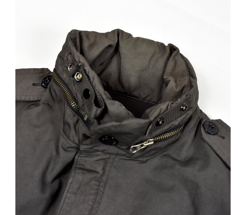 Stone Island brown david microfiber trench coat L