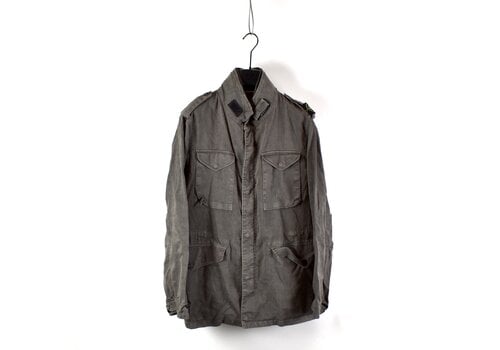 Stone Island Stone Island grey linoflax shoulder badge field jacket L