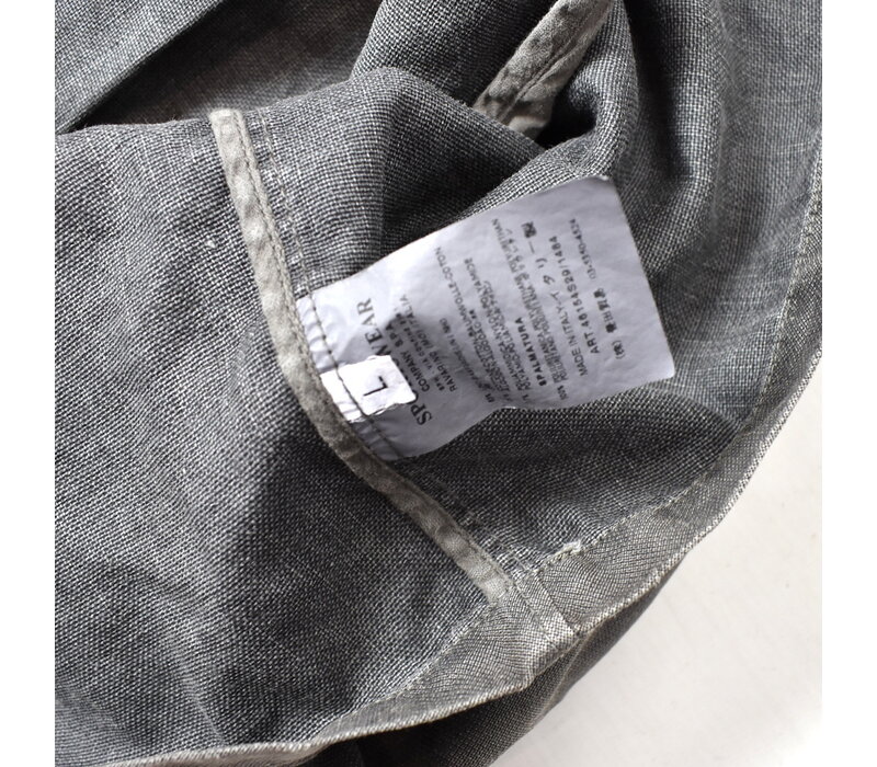 Stone Island grey linoflax shoulder badge field jacket L